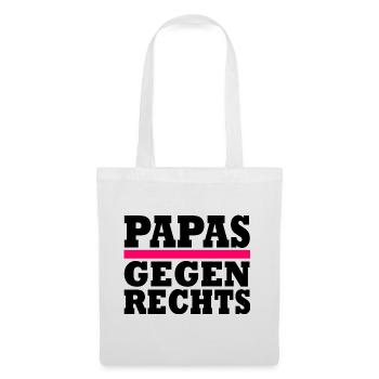 Papas gegen rechts - Stoffbeutel - Weiß - Vorne