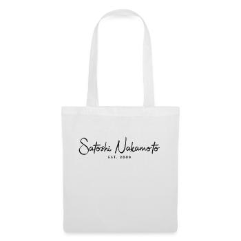 Satoshi Nakamoto Bitcoin BTC - Stoffbeutel - Weiß - Vorne