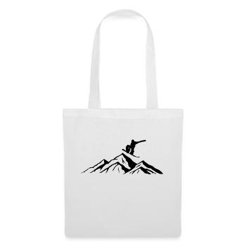 Snowboard Snowboarder - Stoffbeutel - Weiß - Vorne