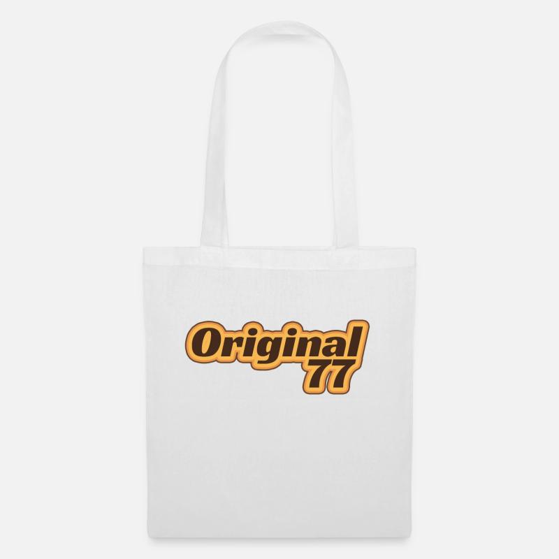 Original 77 Retro 1977 Geburtsjahr 44. Geburtstag - Stoffbeutel - Weiß