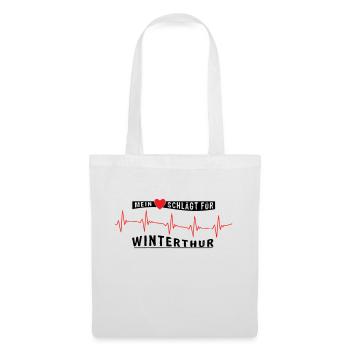 Mein Herz schlägt für Winterthur | VEKTOR - Stoffbeutel - Weiß - Vorne