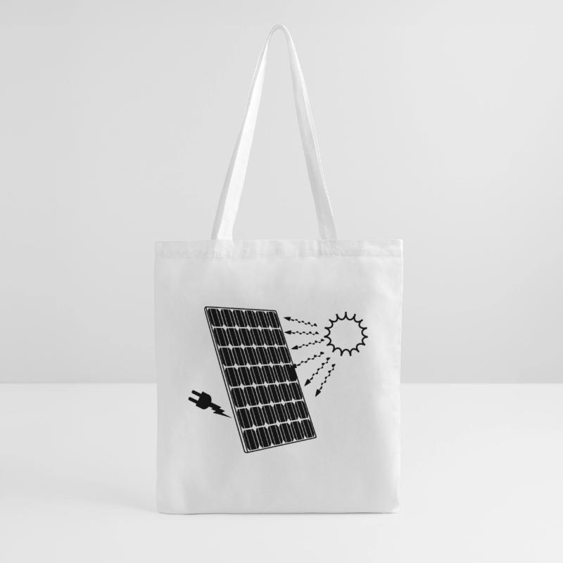 Solar panel with sun Tote Bag