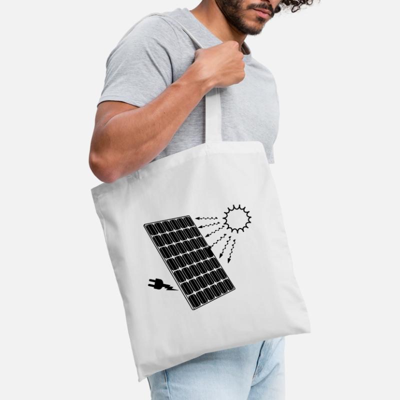 Solar panel with sun Tote Bag
