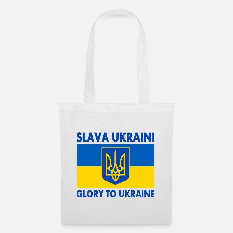 Slava ukraini - Stoffbeutel - Weiß