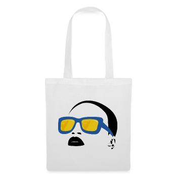 Strand und Sonnenbrille Design - Stoffbeutel - Weiß - Vorne