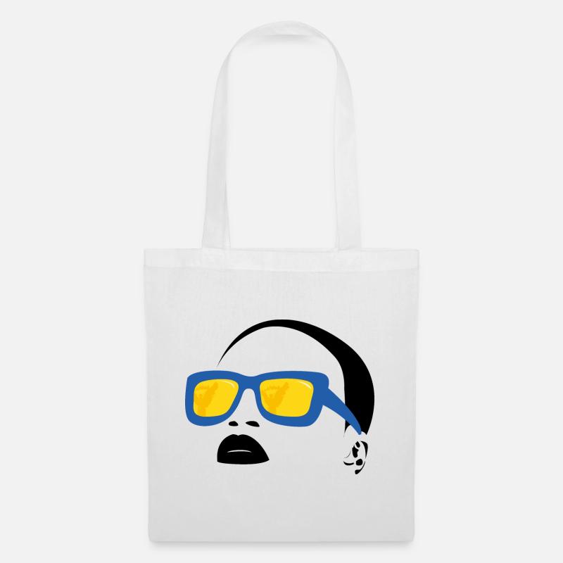 Beach and Sunglasses Design - Tote Bag - white