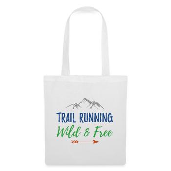Trailrunning – wild und kostenlos - Stoffbeutel - Weiß - Vorne