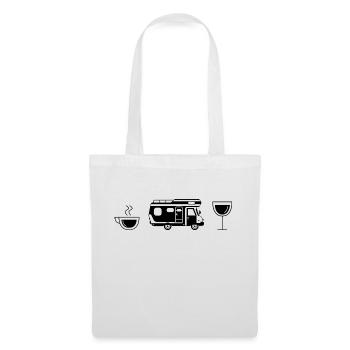 Coffee wine and camping - (3) - Tote Bag - white - Front
