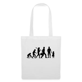 Papa Daughter Evolution Child - Tote Bag - white - Front