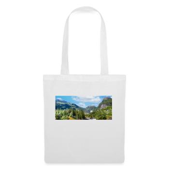 Geiranger panorama Storseterfossen Norvège - Sac en tissu - blanc - Devant