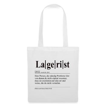 Lagerist Lustige Berufs Definition - Stoffbeutel - Weiß - Vorne