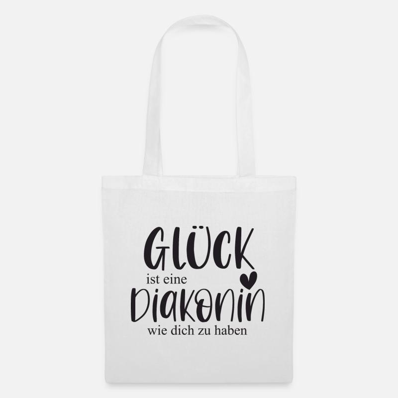 Diakonin Ehrenamt Kirche Pfarrer Glaube Geschenk - Stoffbeutel - Weiß
