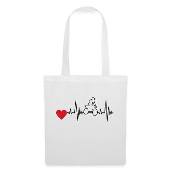 Motorcross Gift Moto Cyclomoteur Motocycliste - Sac en tissu - blanc - Devant