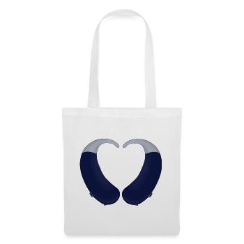 Heart and Hearing Aid - Tote Bag - white - Front