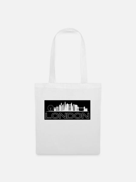 London - mit Skyline! - Stoffbeutel - Weiß