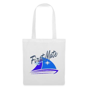 first mate type sailor skipper sailingboat sailing - Tote Bag - white - Front