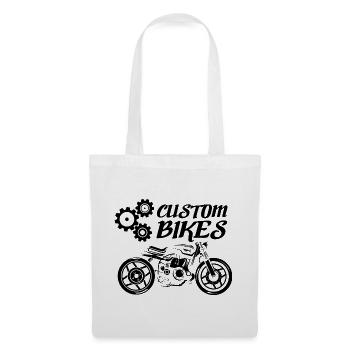 custom bikes motorcycle icon logo icon caferacer - Tote Bag - white - Front