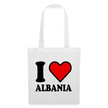 I love albania - Sac en tissu - blanc - Devant