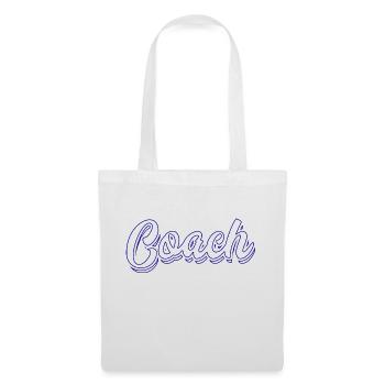 Entraîneur! Temps de jeu! Logo de texte rétro - Sac en tissu - blanc - Devant
