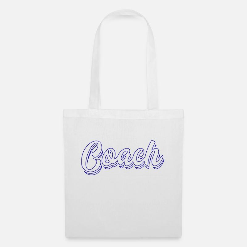 Coach! Game time! Retro text logo - Tote Bag - white