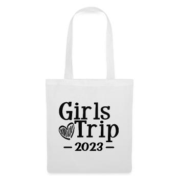 Voyage des filles 2023 Mignonnes Filles Voyage Week-end Vacances - Sac en tissu - blanc - Devant
