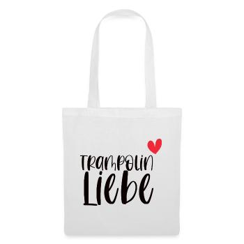 Trampolin Liebe Jumping Fitness Geschenk - Stoffbeutel - Weiß - Vorne