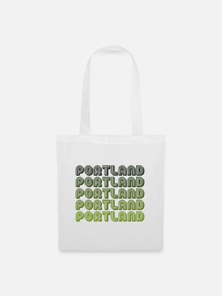 Portland Retro Gradient Muster - Stoffbeutel - Weiß