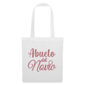 Abuelo del Novio Bräutigam Großvater Hochzeitsgeschenk - Stoffbeutel - Weiß - Vorne