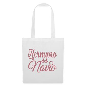 Hermano del Novio Bräutigams Bruder Hochzeitsgeschenk - Stoffbeutel - Weiß - Vorne