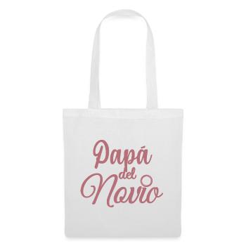 Papa del Novio Bräutigam Vater Hochzeitsgeschenk - Stoffbeutel - Weiß - Vorne