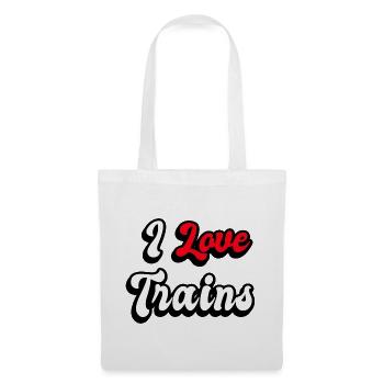 I love trains - Tote Bag - white - Front