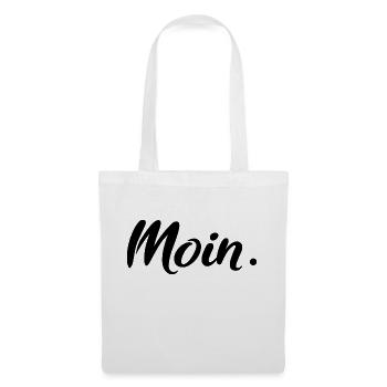 Moin. Black - Stoffbeutel - Weiß - Vorne