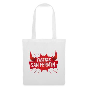 Féria San Fermín ! Fêtes de Pampelune, Sanfermines - Sac en tissu - blanc - Devant