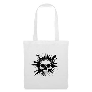 Totenkopf - Stoffbeutel - Weiß - Vorne