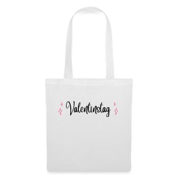 Valentinstag Motiv funkeln ,Valentinstagsgeschenk - Stoffbeutel - Weiß - Vorne