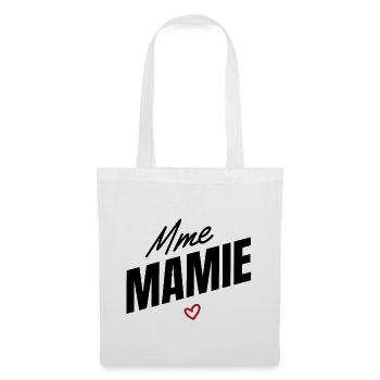 Mme Mamie - cadeau grand-mère - Sac en tissu - blanc - Devant