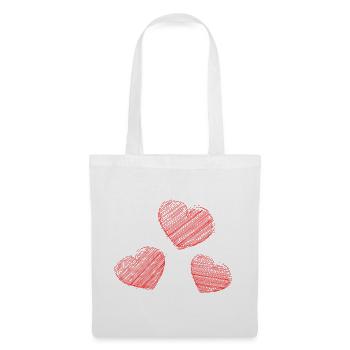 HEART. HEARTS. SAINT VALENTINE. LOVE. LOVE. CHRISTMAS - Tote Bag - white - Front