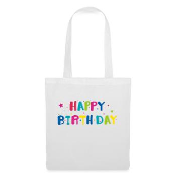 Herzlichen Glückwunsch zum Geburtstag Tippfehler - Stoffbeutel - Weiß - Vorne