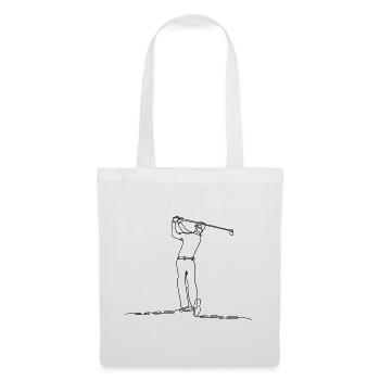 Golf Player Line Art Black - Tote Bag - white - Front