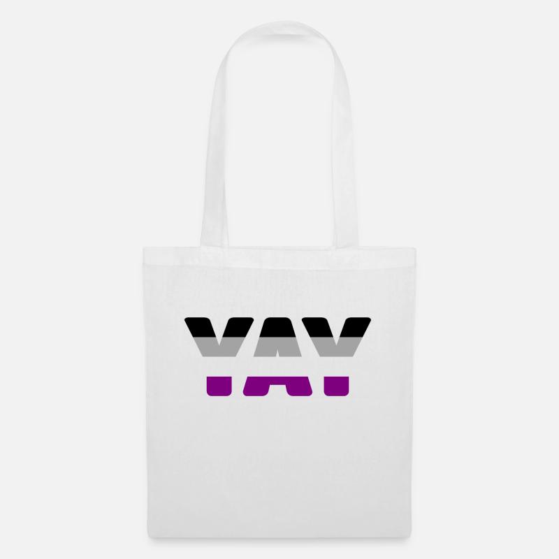 YAY Asexual - Sac en tissu - blanc