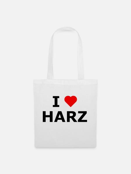 I love Harz - Stoffbeutel - Weiß