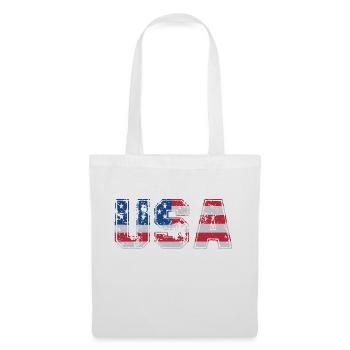 USA US Flag Patriotic America t-shirt - Tote Bag - white - Front