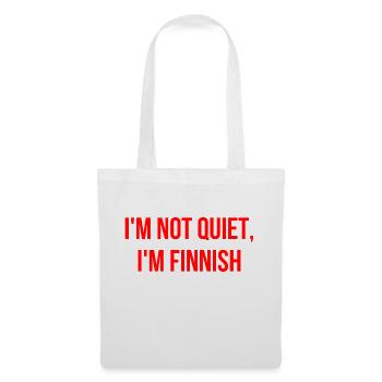 Je ne suis pas calme, je suis finlandais - Sac en tissu - blanc - Devant