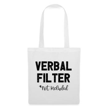 Verbal Filter Not Included I Fun Lustiges - Stoffbeutel - Weiß - Vorne