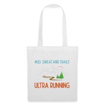 Ultra Running - Boue, sueur et sentiers - Sac en tissu - blanc - Devant
