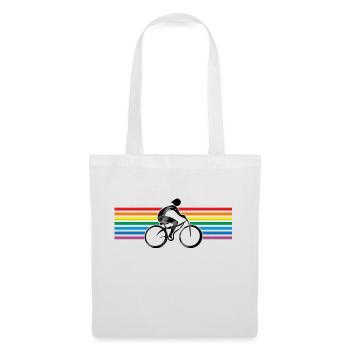 Cycliste - Sac en tissu - blanc - Devant