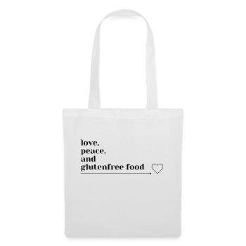 love, peace and glutenfree food - Stoffbeutel - Weiß - Vorne