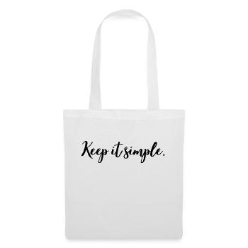 Keep it simple - Stoffbeutel - Weiß - Vorne