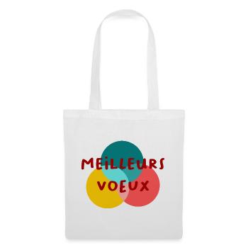 BONNE ANNEE. SAINT SYLVESTRE. NOUVELLE ANNÉE - Sac en tissu - blanc - Devant
