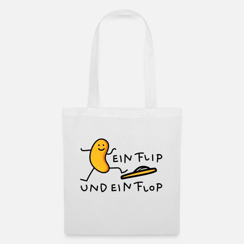 Ernussflips mit Flop - Stoffbeutel - Weiß